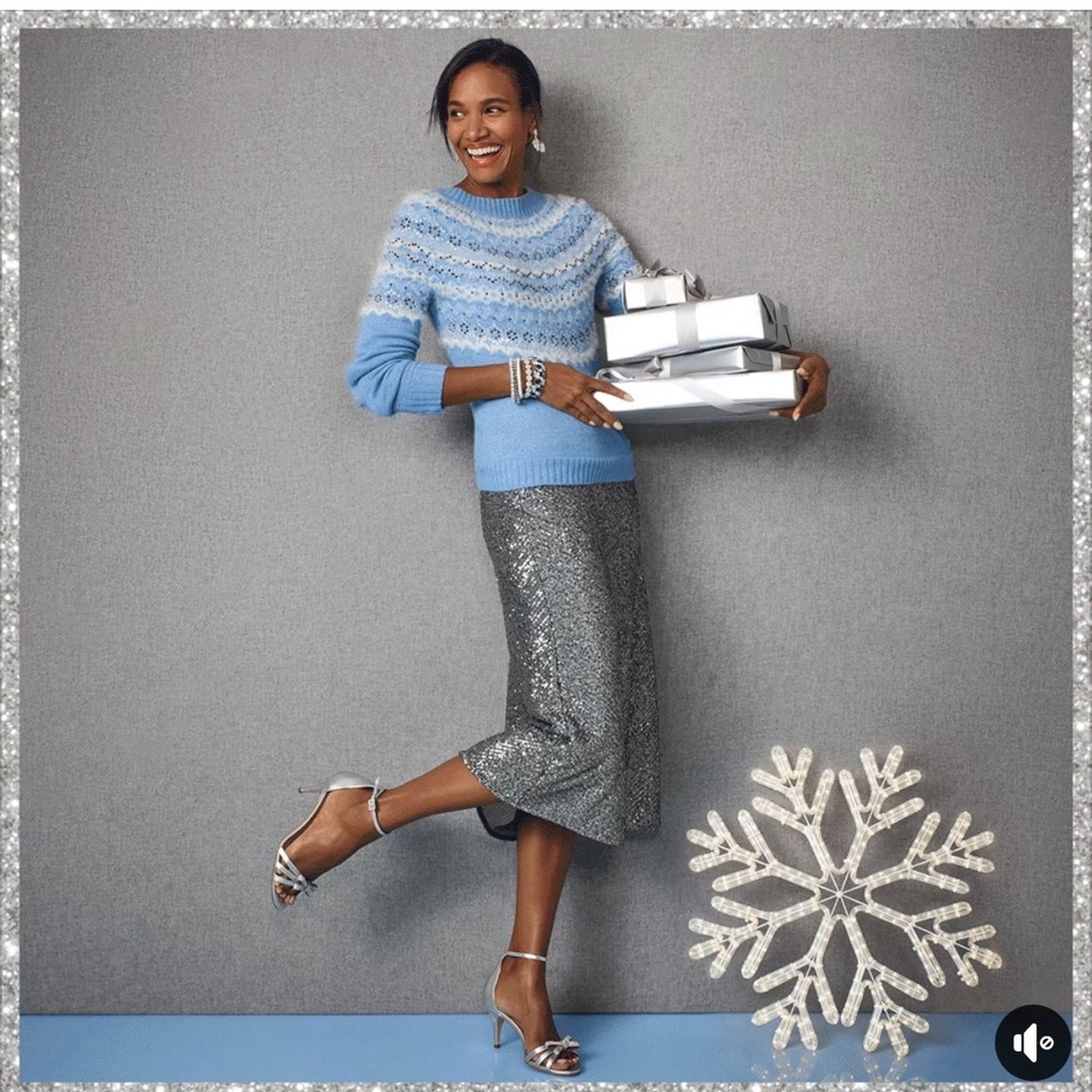 Talbots cotton pattern pullover sweater - Picture 9 of 10
